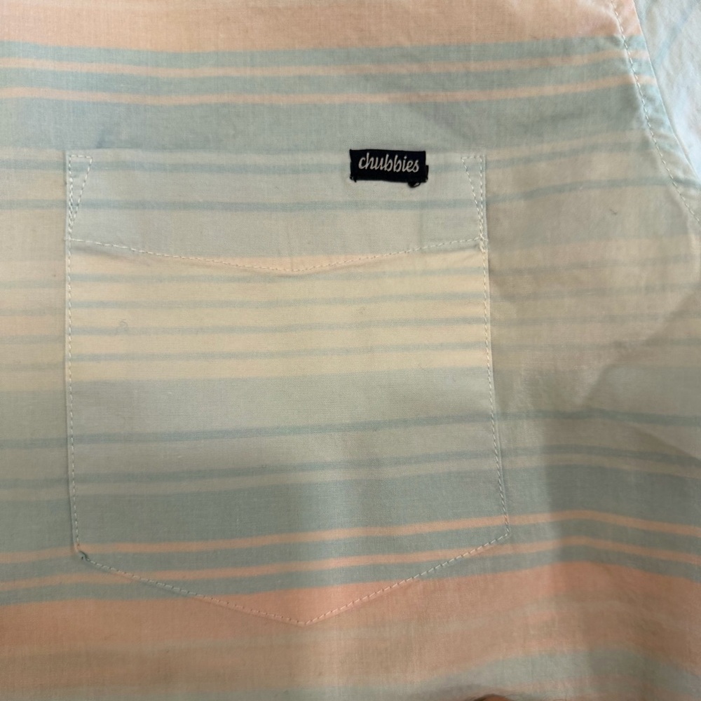 Chubbies Multicolor Striped Button Down Shirt Lar… - image 3